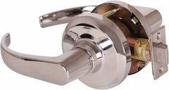 Stanley - Grade 1 Passage Lever Lockset - 2-3/4" Back Set, Keyless Cylinder, Brass Alloy, Bright Chrome Finish - Benchmark Tooling