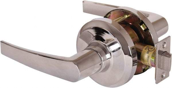 Stanley - Grade 1 Passage Lever Lockset - 2-3/4" Back Set, Keyless Cylinder, Brass Alloy, Bright Chrome Finish - Benchmark Tooling