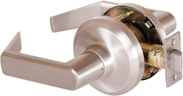 Stanley - Grade 1 Passage Lever Lockset - 2-3/4" Back Set, Keyless Cylinder, Brass Alloy, Satin Nickel Finish - Benchmark Tooling