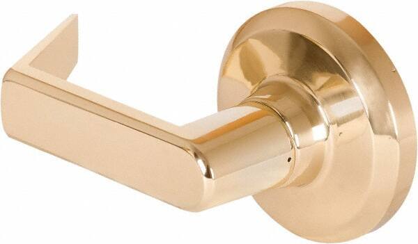 Stanley - Grade 1 Dummy Lever Lockset - 2-3/4" Back Set, Keyless Cylinder, Brass Alloy, Bright Brass Finish - Benchmark Tooling