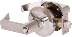 Stanley - Grade 1 Entrance Lever Lockset - 2-3/4" Back Set, Key In Lever Cylinder, Brass Alloy, Bright Chrome Finish - Benchmark Tooling