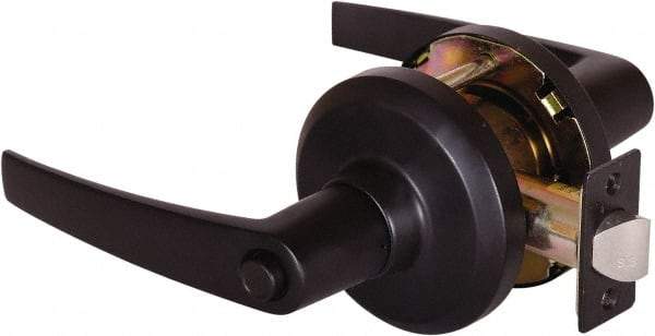 Stanley - Grade 1 Privacy Lever Lockset - 2-3/4" Back Set, Keyless Cylinder, Brass Alloy, Oil Rubbed Bronze Finish - Benchmark Tooling