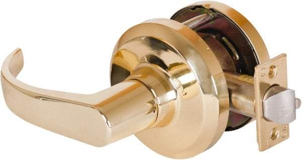 Stanley - Grade 1 Communicating Lever Lockset - 2-3/4" Back Set, Key In Lever Cylinder, Brass Alloy, Bright Brass Finish - Benchmark Tooling