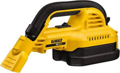 DeWALT - 0.5 Gal Plastic Tank, Battery Powered Wet/Dry Vacuum - 0.33 Peak hp, 20 Volt, 1-1/4" Hose Fitting, Cordless, HEPA Filter - Benchmark Tooling