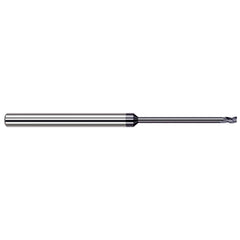 Harvey Tool - 1/16", 3/32" LOC, 1/8" Shank Diam, 2-1/2" OAL, 3 Flute Solid Carbide Square End Mill