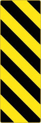 NMC - "Chevron", 12" Wide x 36" High, Aluminum Warning & Safety Reminder Signs - 0.08" Thick, Black on Yellow, High Intensity Reflectivity, Rectangle, Post Mount - Benchmark Tooling