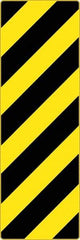 NMC - "Chevron", 12" Wide x 36" High, Aluminum Warning & Safety Reminder Signs - 0.08" Thick, Black on Yellow, High Intensity Reflectivity, Rectangle, Post Mount - Benchmark Tooling