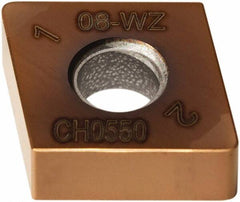 Seco - CNGA433 - Grade CH0550 PCBN Turning Insert - TiAlCrN Finish, 80° Diamond, 1/2" Inscr Circle, 3/16" Thick, 3/64" Corner Radius - Benchmark Tooling