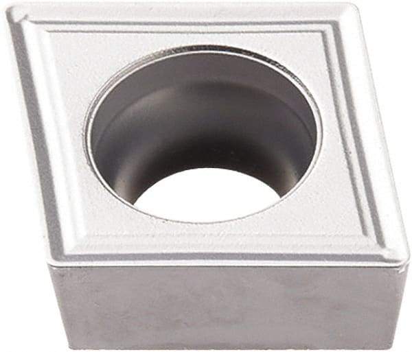 Seco - CCMT32.51 M3 Grade TP3501 Carbide Turning Insert - TiCN/Al2O3 Finish, 80° Diamond, 3/8" Inscr Circle, 5/32" Thick, 1/64" Corner Radius - Benchmark Tooling