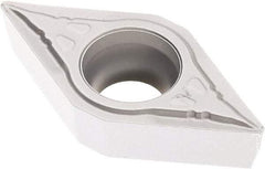Seco - DCMT32.51 F1 Grade TK1501 Carbide Turning Insert - Ti(C/N)/Al2O3/Cr Finish, 55° Diamond, 3/8" Inscr Circle, 5/32" Thick, 1/64" Corner Radius - Benchmark Tooling