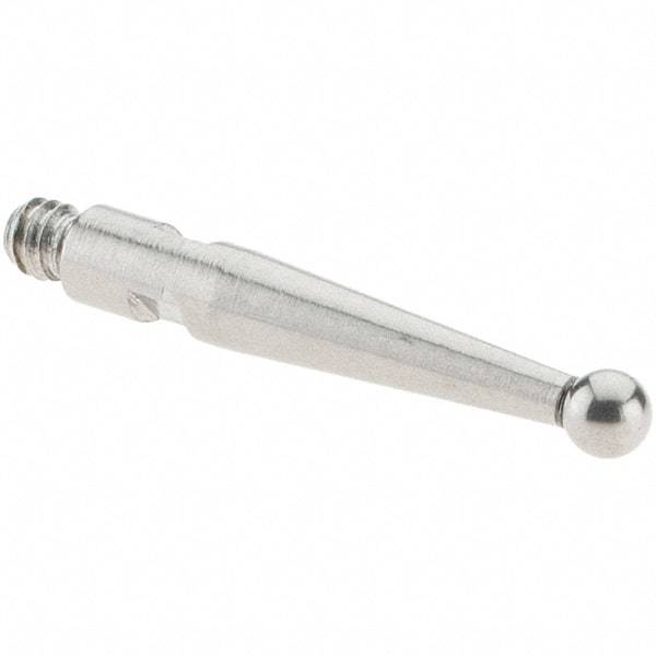 SPI - 2mm Ball Diam, Stainless Steel, Ball Test Indicator Contact Point - 16.3mm Contact Point Length, Use with SPI Integral Series - Benchmark Tooling