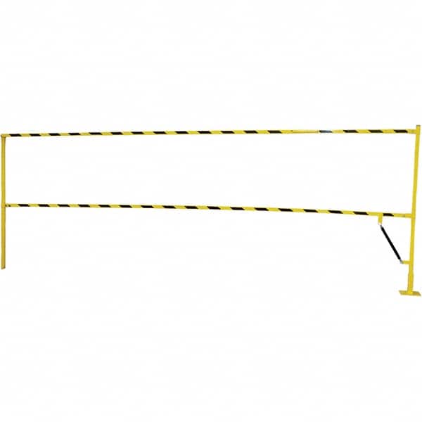 Vestil - Steel Rail Safety Gate - 4" Wide x 159" Door Height, Yellow - Benchmark Tooling