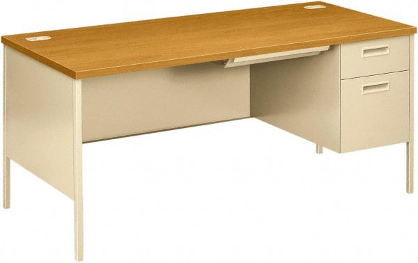 Hon - Office Cubicle Workstations & Worksurfaces Type: Single Right Pedestal Workstation Desk Width (Inch): 68-3/4 - Benchmark Tooling