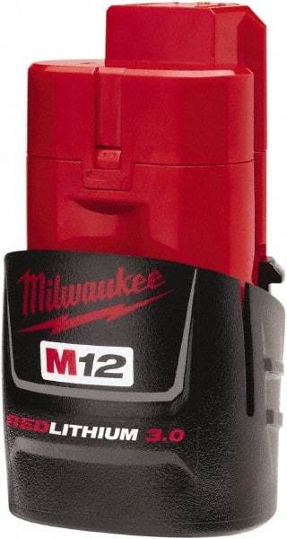 Milwaukee Tool - 12 Volt Lithium-Ion Power Tool Battery - 3 Ahr Capacity, Series M12 REDLITHIUM - Benchmark Tooling