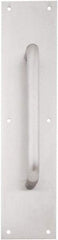 IVES - 16" Long x 4" Wide, Brass Standard Door Pull - Satin Chrome Finish, 8" Grip Length - Benchmark Tooling