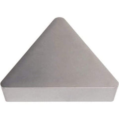 Seco - TPU322 Flat Top Grade TK1501 Carbide Turning Insert - Ti(C/N)/Al2O3/Cr Finish, 60° Triangle, 3/8" Inscr Circle, 1/8" Thick, 1/32" Corner Radius - Benchmark Tooling