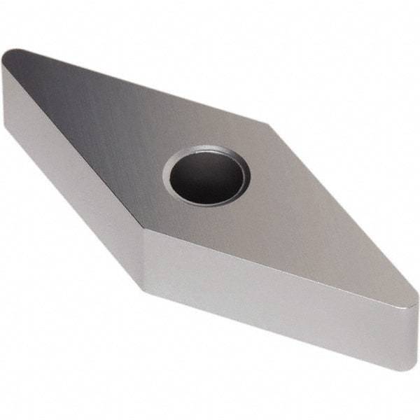 Seco - VNMA332 Flat Top Grade TK1501 Carbide Turning Insert - Ti(C/N)/Al2O3/Cr Finish, 35° Diamond, 3/8" Inscr Circle, 3/16" Thick, 1/32" Corner Radius - Benchmark Tooling