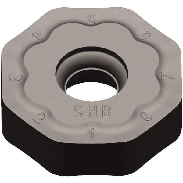 Kennametal - ONGX645 HB Grade KCK15 Carbide Milling Insert - TiN/TiCN/Al2O3 Finish, 15/64" Thick, 20mm Inscribed Circle, 2mm Corner Radius - Benchmark Tooling
