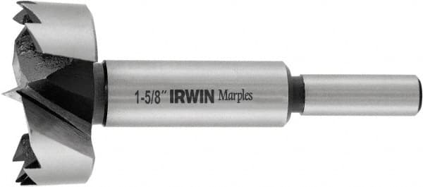 Irwin - 1-3/4" Uncoated Carbon Steel Forstner Drill Bit - Benchmark Tooling