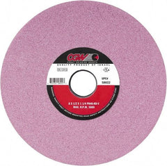 Camel Grinding Wheels - 5" Diam x 1-1/4" Hole x 1-3/4" Thick, K Hardness, 46 Grit Surface Grinding Wheel - Aluminum Oxide, Type 11, Medium Grade, Vitrified Bond, No Recess - Benchmark Tooling