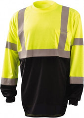 OccuNomix - Size 3XL Hi-Viz Yellow & Black High Visibility Long Sleeve T-Shirt - Benchmark Tooling