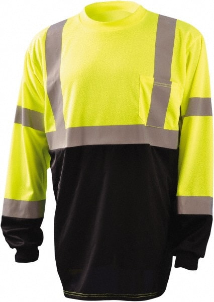 OccuNomix - Size XL Hi-Viz Yellow & Black High Visibility Long Sleeve T-Shirt - Benchmark Tooling