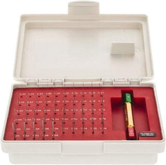 SPI - 55 Piece, 0.2-1.28mm Diameter Plug and Pin Gage Set - Minus 0.005mm Tolerance, Class ZZ - Benchmark Tooling