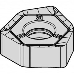 Kennametal - XNGJ43 LD Grade KCSM40 Carbide Milling Insert - AlTiN/TiN Finish, 4.5mm Thick, 12mm Inscribed Circle - Benchmark Tooling