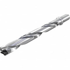 Iscar - 39 to 39.9mm Diam, 8xD, 312mm Max Drill Depth, 32mm Shank Diam, 416.9mm OAL, Replaceable Tip Drill - HFP-IQ Insert, 39 Seat Size, DFN Toolholder, Series ChamIOdrill - Benchmark Tooling