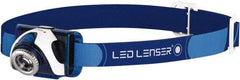 LED LENSER - LED Bulb, 220 Lumens, Hands-free Flashlight - Blue Aluminum Body, 1 Integrated Battery Included - Benchmark Tooling