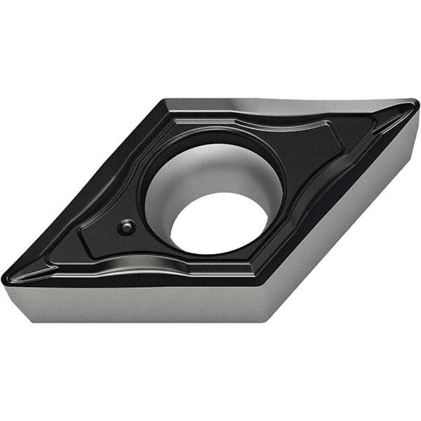 Walter - DCMT21.50.5 FM4 Grade WSM10S Carbide Turning Insert - 55° Diamond, 1/4" Inscr Circle, 3/32" Thick, 0.2mm Corner Radius - Benchmark Tooling