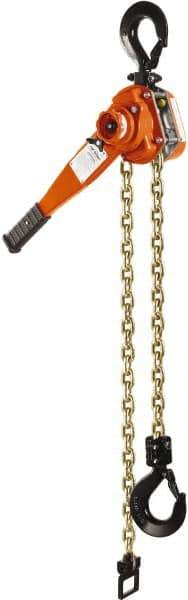 CM - 12,000 Lb Lifting Capacity, 5' Lift Height, Lever Hoist - Made from Chain, 93 Lb Avg Pull to Lift Rated Load, 1 Chain - Benchmark Tooling