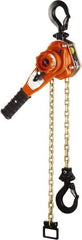CM - 1,500 Lb Lifting Capacity, 10' Lift Height, Lever with Overload Protection Hoist - Made from Chain, 45 Lb Avg Pull to Lift Rated Load, 1 Chain - Benchmark Tooling