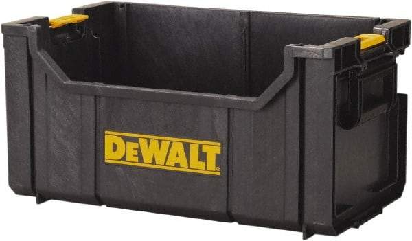 DeWALT - 1 Compartment Tool Tote - 21-7/8" Wide x 12-7/8" Deep x 10-7/8" High, Polypropylene, Black - Benchmark Tooling