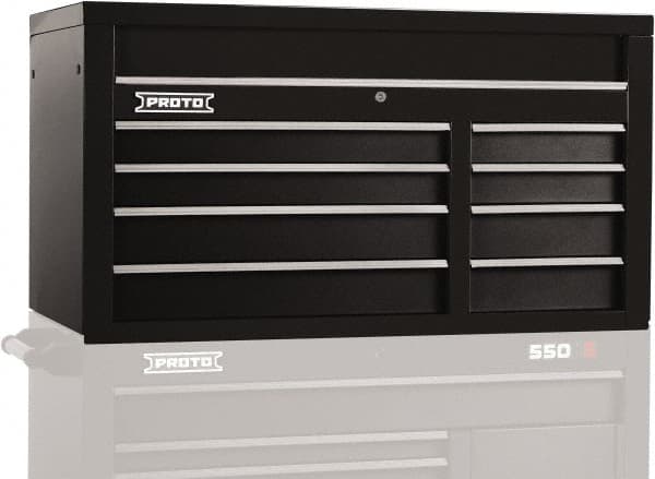 Proto - 8 Drawer Top Tool Chest - 50" Wide x 25-1/4" Deep x 27" High, Steel, Black - Benchmark Tooling