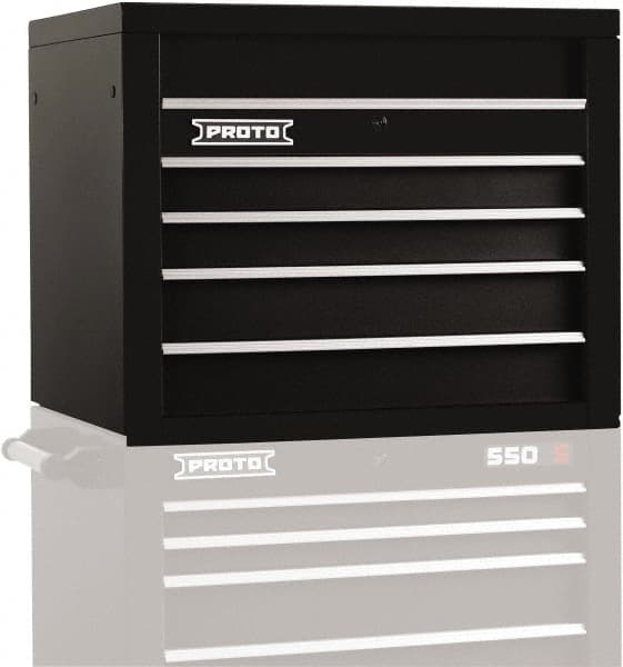 Proto - 4 Drawer Top Tool Chest - 34" Wide x 25-1/4" Deep x 27" High, Steel, Black - Benchmark Tooling