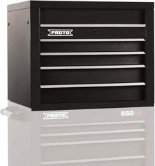 Proto - 4 Drawer Top Tool Chest - 34" Wide x 25-1/4" Deep x 27" High, Steel, Black - Benchmark Tooling