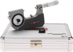 SPI - 1 to 2" Range, 0.00005" Graduation, Mechanical Indicating Micrometer - Accurate to 0.0002" Carbide Measuring Face - Benchmark Tooling