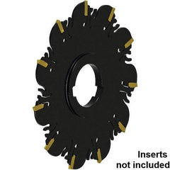Kennametal - Arbor Connection, 0.201" Cutting Width, 65.87mm Depth of Cut, 8" Cutter Diam, 2" Hole DIam, 12 Tooth Indexable Slotting Cutter - 2" Shank Diam, FDA Toolholder, XCP51... Insert, Neutral Cutting Direction - Benchmark Tooling