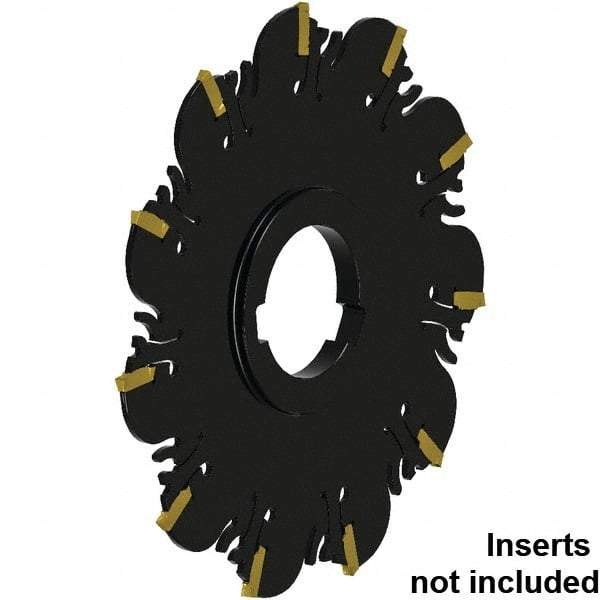 Kennametal - Arbor Connection, 0.106" Cutting Width, 65.88mm Depth of Cut, 8" Cutter Diam, 2" Hole DIam, 15 Tooth Indexable Slotting Cutter - 2" Shank Diam, FDA Toolholder, XCP27... Insert, Neutral Cutting Direction - Benchmark Tooling