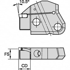 Kennametal - Left Hand Cut Indexable Grooving Cartridge - EG0300M03P02 Insert Style - Benchmark Tooling