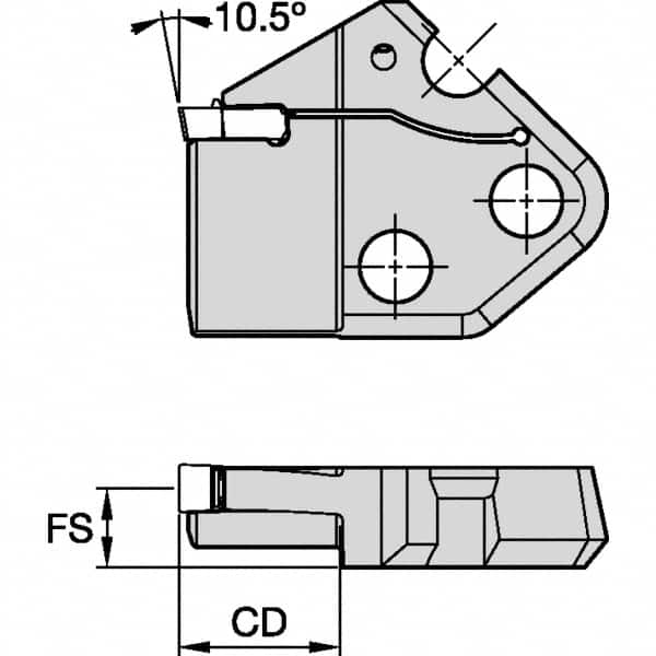 Kennametal - Left Hand Cut Indexable Grooving Cartridge - EG0600M06P04 Insert Style - Benchmark Tooling