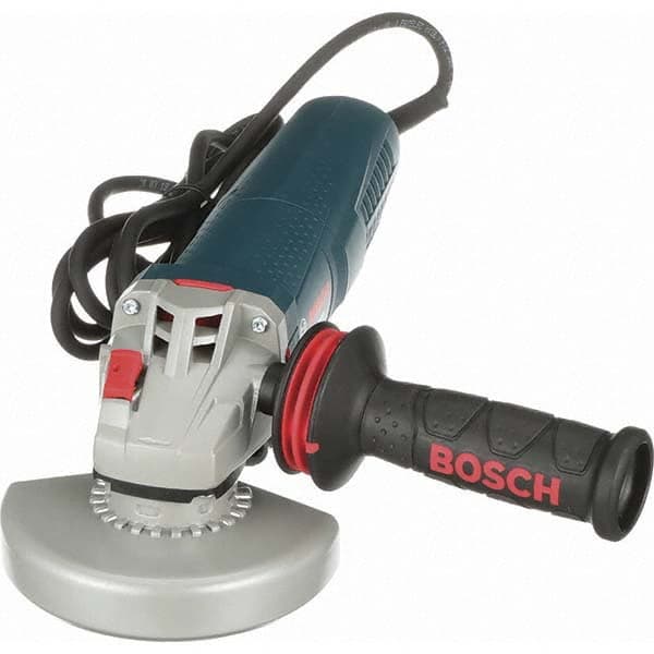 Bosch - 5" Wheel Diam, 11,500 RPM, Corded Angle & Disc Grinder - 5/8-11 Spindle, 120 Volts, 13 Amps - Benchmark Tooling