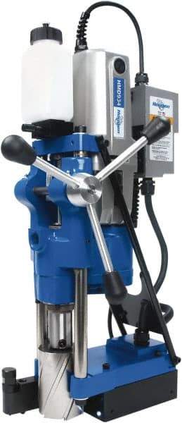 Hougen - 3/4" Chuck, 4" Travel, Portable Magnetic Drill Press - 70, 120, 200 & 332 RPM, 13 Amps, 1553 Watts, 115 Volts, 2' Cord Length - Benchmark Tooling