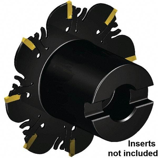 Kennametal - Shell Mount Connection, 0.134" Cutting Width, 25.7mm Depth of Cut, 125mm Cutter Diam, 32mm Hole Diam, 7 Tooth Indexable Slotting Cutter - 32mm Shank Diam, FDA Toolholder, XCP34... Insert, Right Hand Cutting Direction - Benchmark Tooling