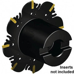 Kennametal - Shell Mount Connection, 0.134" Cutting Width, 25.7mm Depth of Cut, 125mm Cutter Diam, 32mm Hole Diam, 7 Tooth Indexable Slotting Cutter - 32mm Shank Diam, FDA Toolholder, XCP34... Insert, Right Hand Cutting Direction - Benchmark Tooling