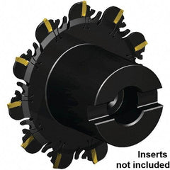 Kennametal - Shell Mount Connection, 0.047" Cutting Width, 3/8" Depth of Cut, 100mm Cutter Diam, 22mm Hole Diam, 11 Tooth Indexable Slotting Cutter - 22mm Shank Diam, FDA Toolholder, XCP12... Insert, Right Hand Cutting Direction - Benchmark Tooling