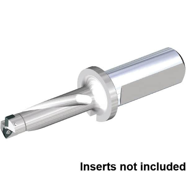 Kennametal - 42mm Max Drill Depth, 3xD, 14mm Diam, Indexable Insert Drill - 2 Inserts, 20mm Shank Diam, Straight Shank - Benchmark Tooling