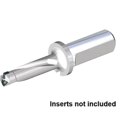 Kennametal - 57mm Max Drill Depth, 3xD, 19mm Diam, Indexable Insert Drill - 2 Inserts, 25mm Shank Diam, Straight Shank - Benchmark Tooling