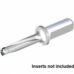 Kennametal - 88mm Max Drill Depth, 4xD, 22mm Diam, Indexable Insert Drill - 2 Inserts, 25mm Shank Diam, Straight Shank - Benchmark Tooling